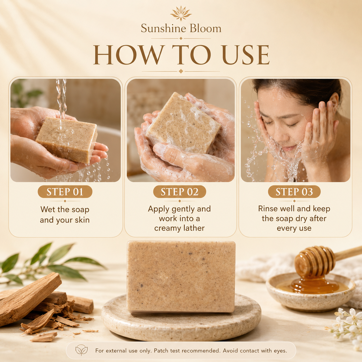 Sandalwood Honey Glow Bar