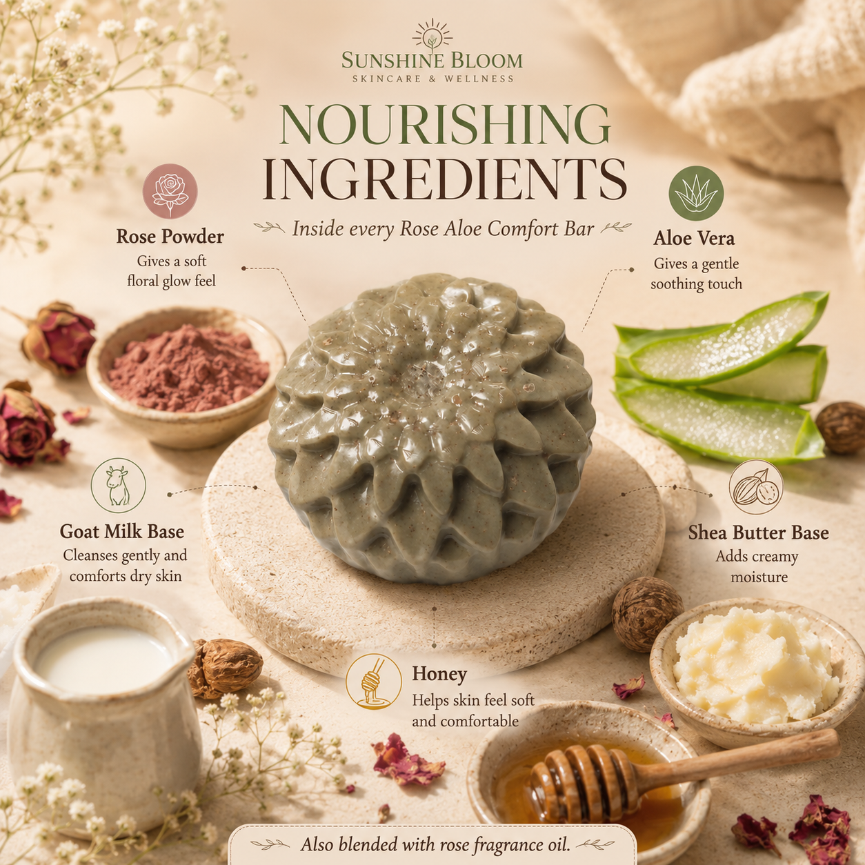 Rose Aloe Comfort Bar