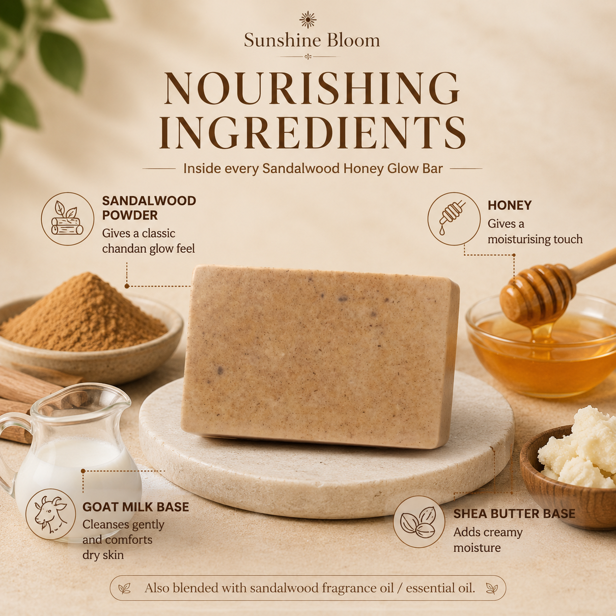 Sandalwood Honey Glow Bar