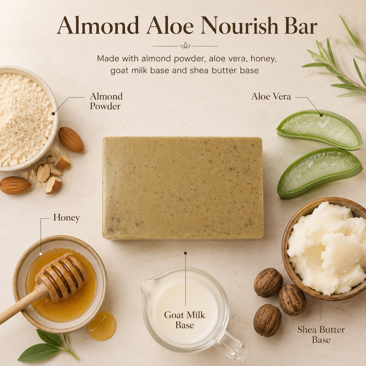 Almond Aloe Nourish Bar